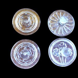 Cookie Molds Set 4 The Added Touch Glass Glass Cookie Molds Vintage Original Box